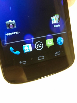 Android 4.0 ICS touches tactiles